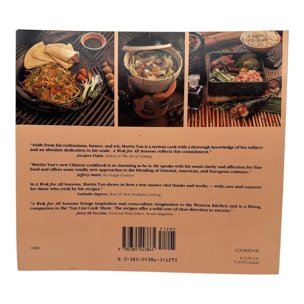 A Wok For All Seasons Martin Yan Paperback Yan Can Cook 1989 EUC